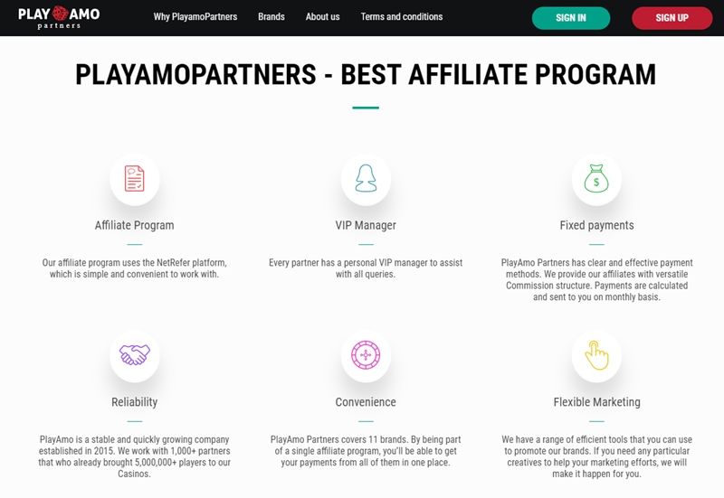 A partneroldal honlapja